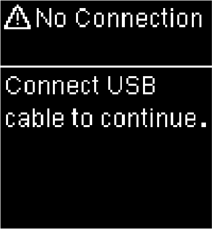 "No Connection" error