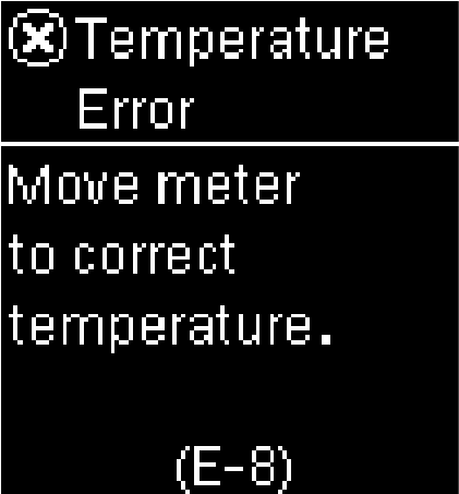 E-8: Temperature error