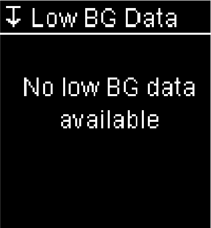 "Low BG Data" error