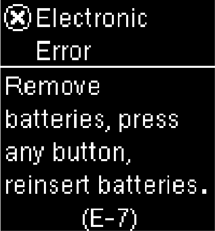 E-7: Electronic error