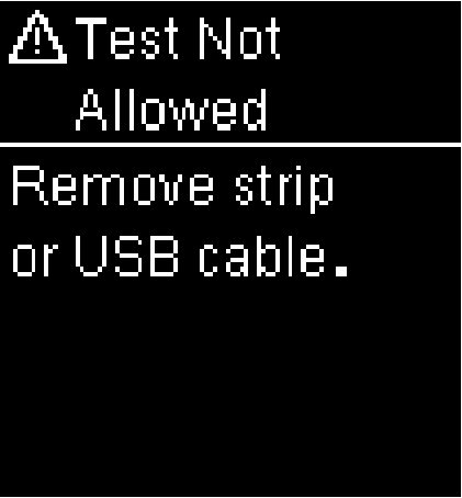 "Test Not Allowed" error