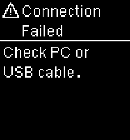 "Connection Failed" error