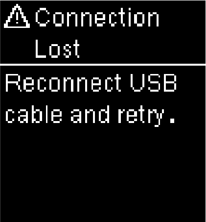 "Connection Lost" error