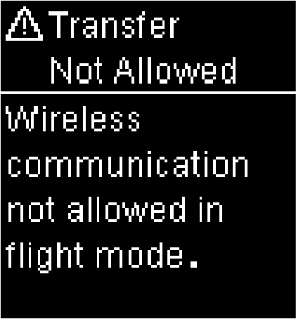 "Transfer not allowed" error