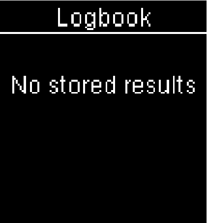 "Logbook - No stored results" error