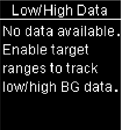 "Low/High Data" error