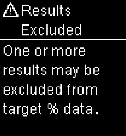 "Results Excluded - Target %" error