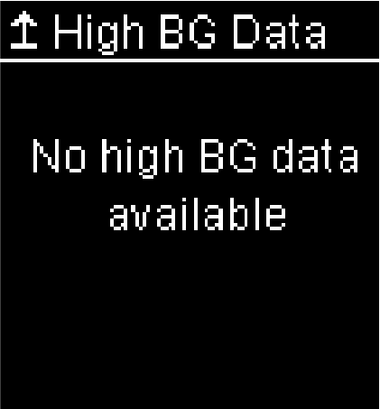 "High BG Data" error